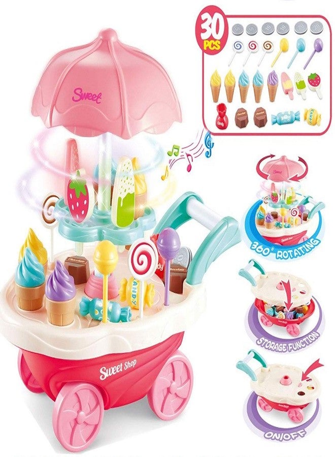 TEMSON Exclusive Collection of Realistic Sliceable Fruits,Vegetables,Fast Food, Bakery Products,Cake,Doughnuts for Girls and Boys (Candy Cart) - Image 1